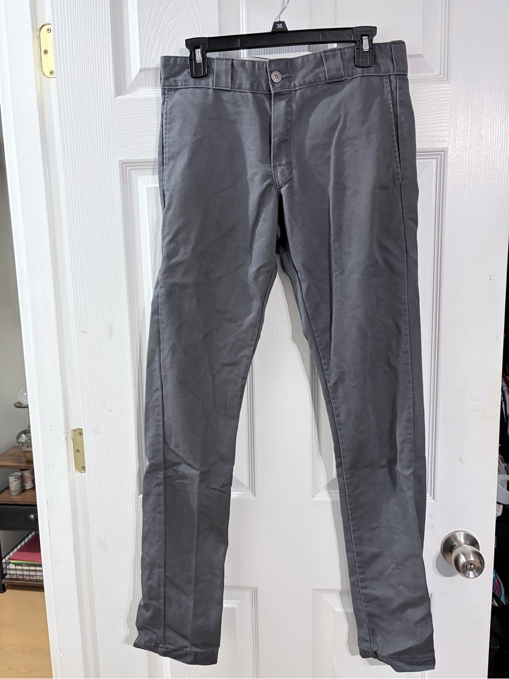 Dickies WP801CH Skinny Straight FLEX Work Pants Charcoal Gray Men's 36